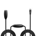 Lindy USB-A 3.0 Male to USB-A Female Active Extention Black 10m 43156 - Image 2