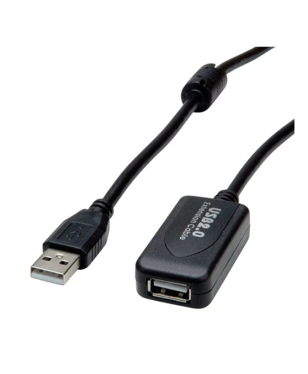 Value USB-A 2.0 Male to USB-A 2.0 Female 10m Black S3115-10