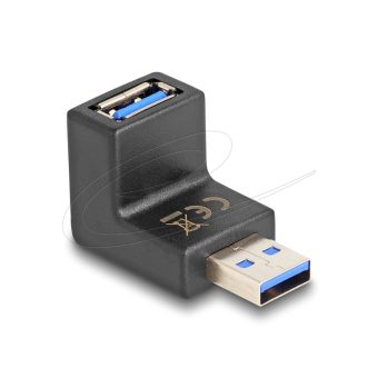 Delock USB Type-A 3.0 Male/ USB Type-A 3.0 Female 270° Adapter Black 65340