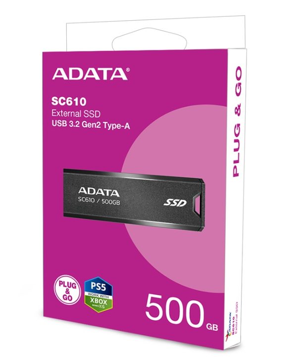 Adata SC610 500 GB USB-A 3.1 Black SC610-500G-CBK/RD