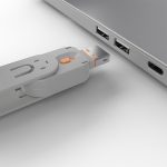 Lindy Port Blocker USB-A 1 x Key + 4 x Blocks Orange 40623 - Image 3