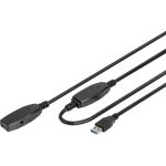 Digitus USB-A Male 3.0 to USB-A Female 3.0 Active Extension 20m Black DA-73107