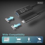 Digitus USB-C 3.1 Male to USB-A 3.1 Female 5m Active Extendion Black DA-73113 - Image 3