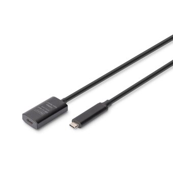 Digitus USB-C 3.1 Male to USB-C 3.1 Female 5m Active Extension Black DA-73112