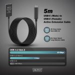 Digitus USB-C 3.1 Male to USB-C 3.1 Female 5m Active Extension Black DA-73112 - Image 5