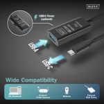 Digitus USB-C 3.0 Male to USB-A 3.0 Female 5m Active Extension Black DA-73110 - Image 4