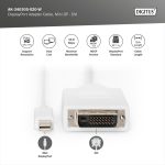 Digitus Mini DisplayPort 1.1 Male to DVI-D (24+1) Male 2m White AK-340305-020-W - Image 3