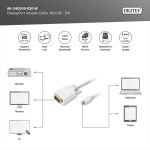 Digitus Mini DisplayPort 1.1 Male to DVI-D (24+1) Male 2m White AK-340305-020-W - Image 4