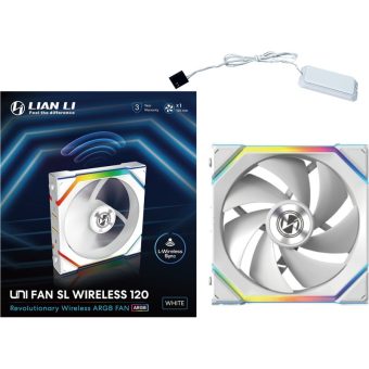 Lian Li Uni Fan SL Wireless 120 ARGB 12cm Case Fan White G99.12SL1W1W.00