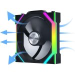 Lian Li Uni Fan SL Wireless 120 ARGB 12cm Case Fan Reverse Black G99.12RSL1W1B.00 - Image 2