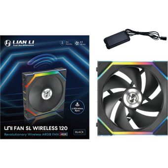 Lian Li Uni Fan SL Wireless 120 ARGB 12cm Case Fan Black G99.12SL1W1B.00