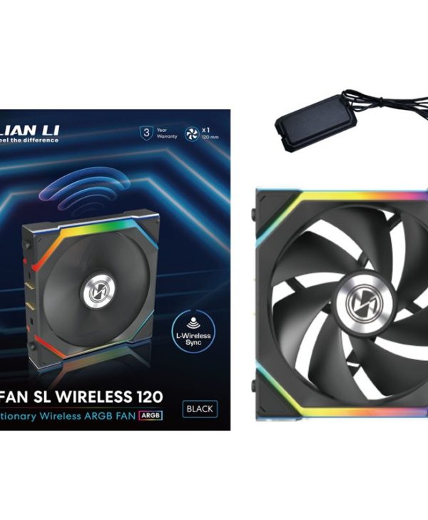 Lian Li Uni Fan SL Wireless 120 ARGB 12cm Case Fan Black G99.12SL1W1B.00