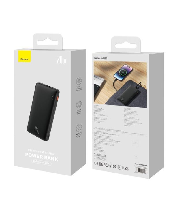 Baseus Airpow PowerBank 10000mAh 20W Black PPQD090001