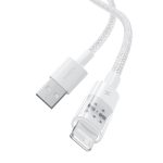 Baseus Gem Braided Cable USB-A 2.0 to Lightning 2.4A 2m White P10373003211-01 - Image 2