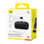 Baseus Compact Built in Lightning Power Bank 5000 mAh 20W Black P10068307113-00