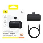 Baseus Compact Built in USB-C Power Bank 5000 mAh 20W Black P10068306113-00 - Image 4