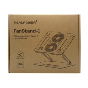 RealPower FanStand-1 Notebook/Tablet Silver 495562
