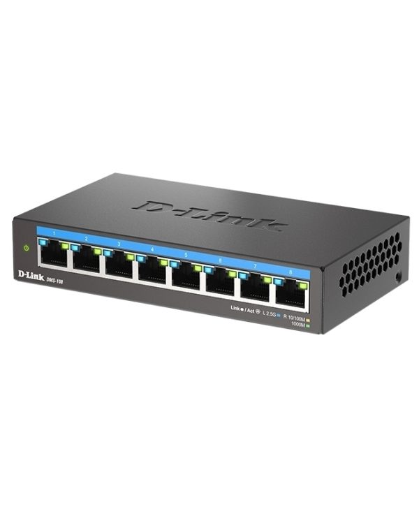 D-Link DMS-100 8-Port 2.5G Gigabit Desktop Unmanaged Switch DMS-108