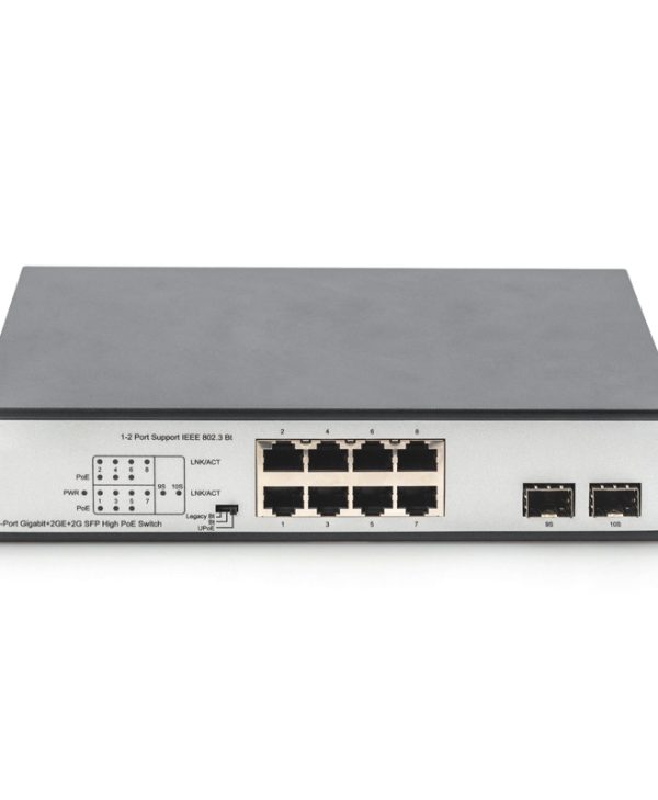 Digitus DN-951 8x RJ45 + 2x SFP Gigabit Desktop/Rackmount PoE++/PoE+ Switch DN-95140