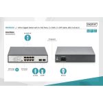 Digitus DN-951 8x RJ45 + 2x SFP Gigabit Desktop/Rackmount PoE++/PoE+ Switch DN-95140 - Image 3