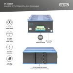 Digitus Professional DN-65 Industrial 8x RJ-45 Gigabit Unmanaged Switch DN-651119 - Image 3