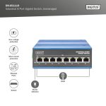 Digitus Professional DN-65 Industrial 8x RJ-45 Gigabit Unmanaged Switch DN-651119 - Image 4
