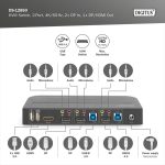 Digitus KVM Switch 2x DisplayPort, 1x DisplayPort/HDMI out DS-12850 - Image 4