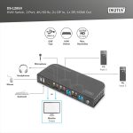 Digitus KVM Switch 2x DisplayPort, 1x DisplayPort/HDMI out DS-12850 - Image 6
