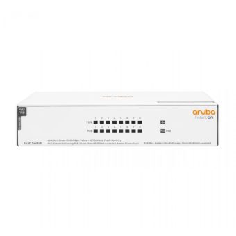 HPE Aruba Instant On 1430 8x RJ-45 PoE+ Gigabit Desktop/Rackmount Unmanaged Switch R8R46A