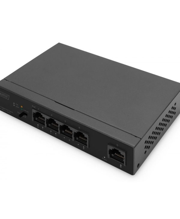 Digitus DN-953 5x RJ-45 PoE+ Gigabit Desktop Unmanaged Switch DN-95330-1