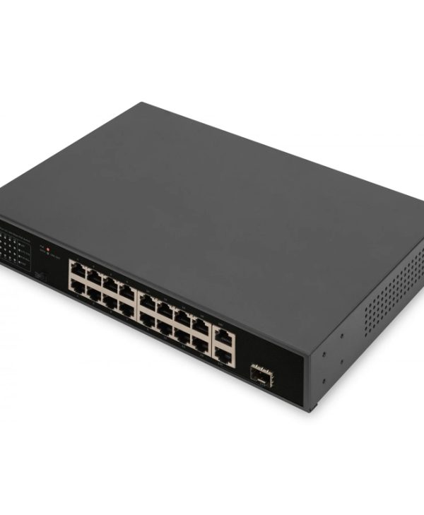 Digitus DN-953 17x RJ-45, 1x Rj-45/SFP PoE+ Rackmount Unmanaged Switch DN-95355
