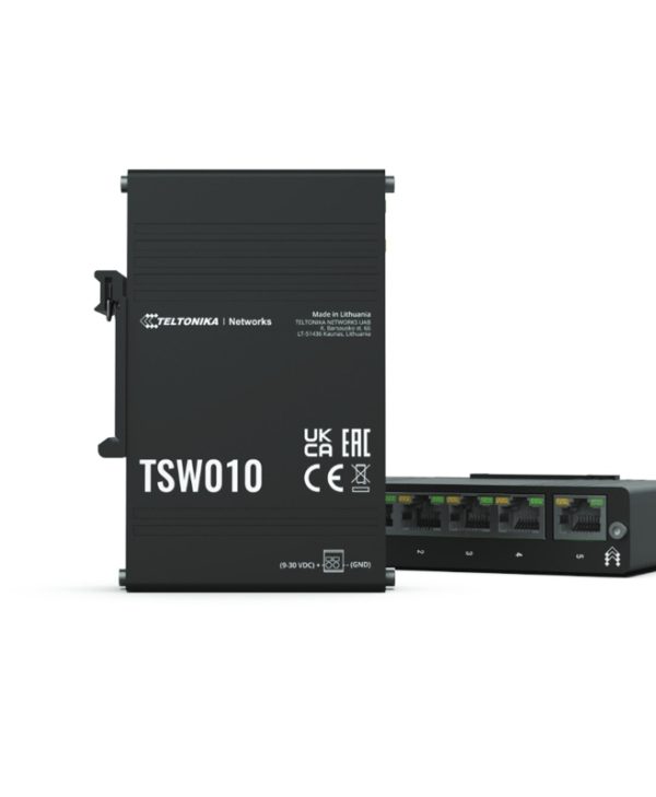 Teltonika TSW010 Industrial 5x RJ-45 Railmount Unmanaged TSW010000000