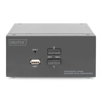 Digitus KVM Switch 6x DisplayPort, 2x USB-B 2.0 4K/60 Hz Black DS-12862