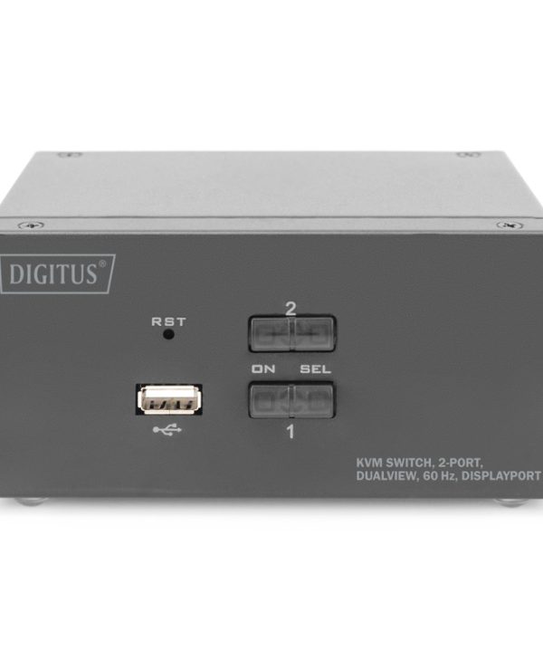 Digitus KVM Switch 6x DisplayPort, 2x USB-B 2.0 4K/60 Hz Black DS-12862