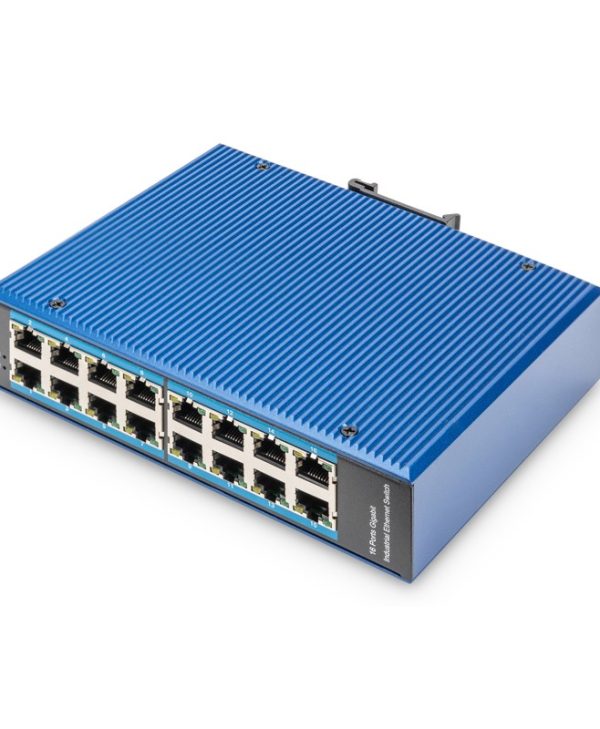 Digitus Professional DN-65 Industrial 16x RJ-45 Gigabit Railmount/Wall-Mount Unmanaged Switch DN-651129