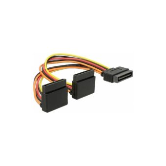 Delock Sata Power Cable 1xSata Male 15-pin To 2xSata Power Female 15-pin 15cm 60170