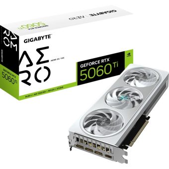 Gigabyte GeForce RTX 5060 Ti Aero OC 16GB GDDR7 White GV-N506TAERO OC-16GD