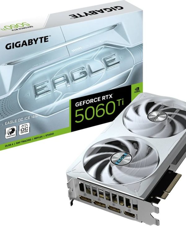 Gigabyte GeForce RTX 5060 Ti Eagle OC ICE 16GB GDDR7 White GV-N506TEAGLEOC ICE-16GD