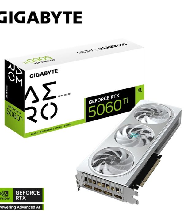 Gigabyte GeForce RTX 5060 Ti Aero OC 8GB GDDR7 White GV-N506TAERO OC-8GD