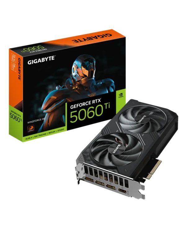 Gigabyte GeForce RTX 5060 Ti Windforce 8GB GDDR7 Black GV-N506TWF2-8GD