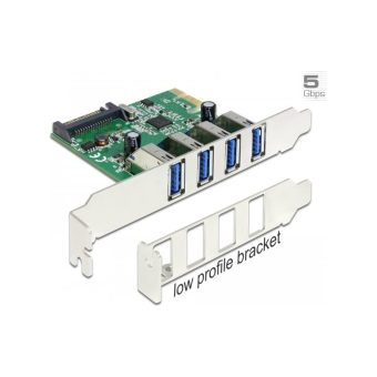 Delock PciExpress USB 3.0 4 Port + LP Bracket 89360