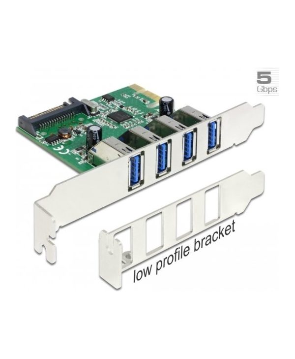Delock PciExpress USB 3.0 4 Port + LP Bracket 89360