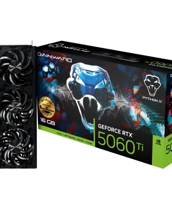 Gainward GeForce RTX 5060 Ti Python III OC 16GB GDDR7 Black NE7506TS19T1-GB2061T