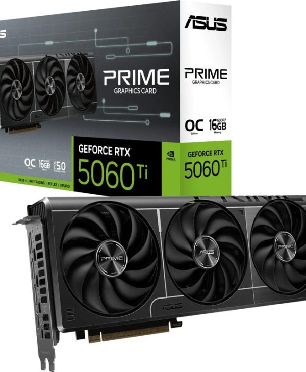 Asus GeForce RTX 5060 Ti Prime OC Edition 16GB GDDR7 Black PRIME-RTX5060TI-O16G