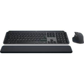 Logitech MX Keys S Keyboard With Palmrest and Mouse Set German Layout Graphite 920-011606