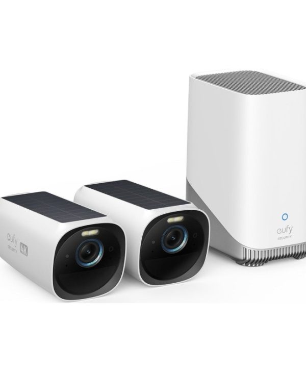 Anker Solar Wi-Fi Battery Camera Solar 3 Kit 2+1 4K  With Homebase 3 T88713W1