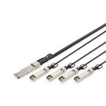 Digitus 40GQSFP+ to 4XSFP+ DAC Breakout Cable 1 m Black DN-81321
