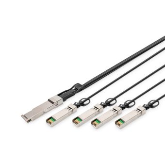 Digitus 40GQSFP+ to 4XSFP+ DAC Breakout Cable 1 m Black DN-81321