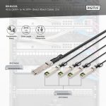 Digitus 40GQSFP+ to 4XSFP+ DAC Breakout Cable 1 m Black DN-81321 - Image 5