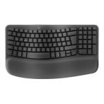 Logitech Ergo Wave Keys Keyboard With Built In Palmrest Graphite 920-012304